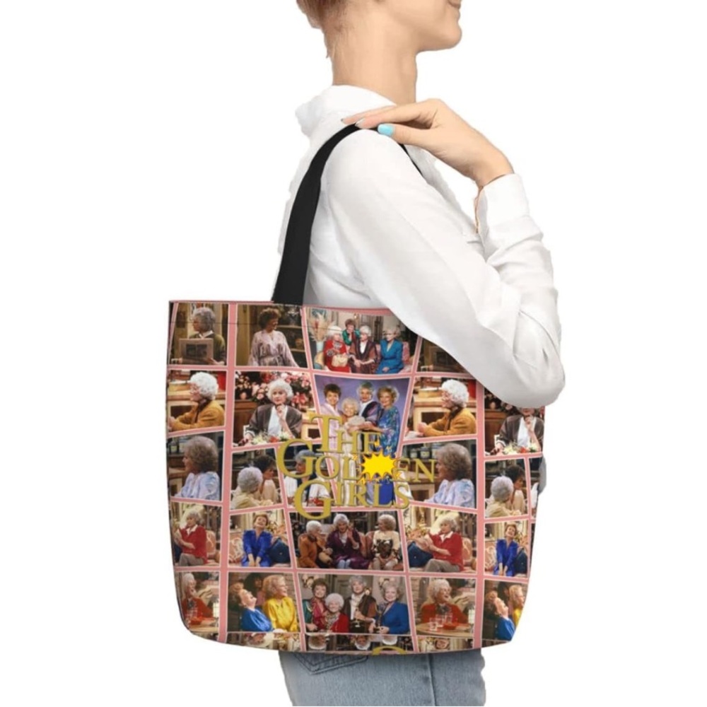 NEW GOLDEN GIRLS Canvas Eco Tote Bag Photo Collage TV Sitcom 80s Multicolor